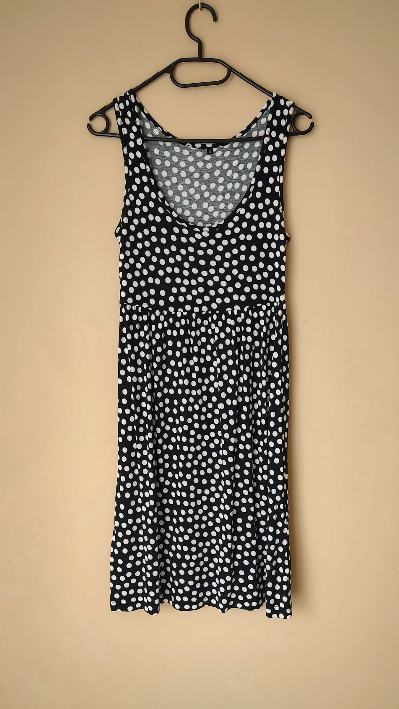 Robe d'été légère noire à pois blancs – Taille XS/S
